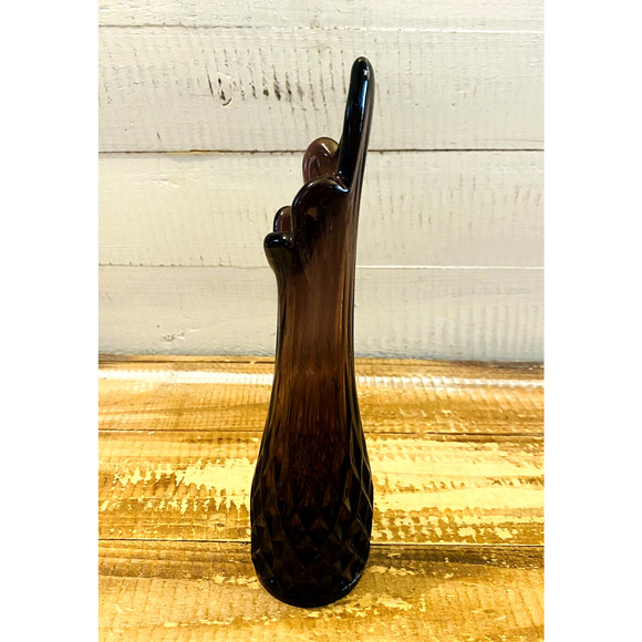 Vintage Mid Century Amethyst Purple Swung Vase 9" Tall - Picture 7 of 9